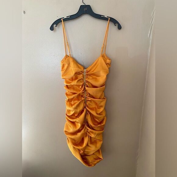 NWT NOOKIE UTOPIA MINI DRESS MANGO ruched cut out strappy Revolve M - Picture 9 of 10